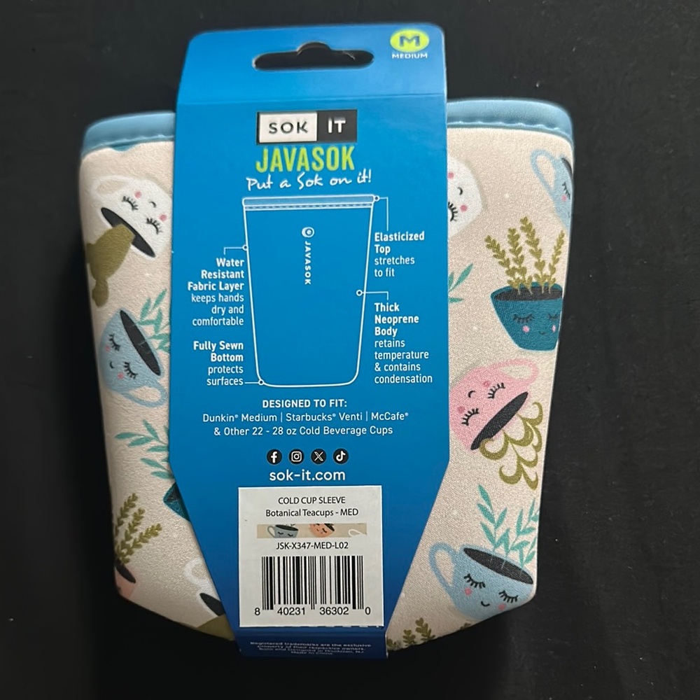 Java Sock - Botanical Tea Cups - Picture 2 of 2